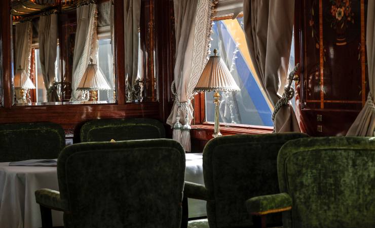 Gli interni del The Venice Simplon Orient Express