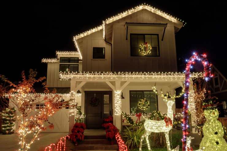 Casa decorata per Natale 